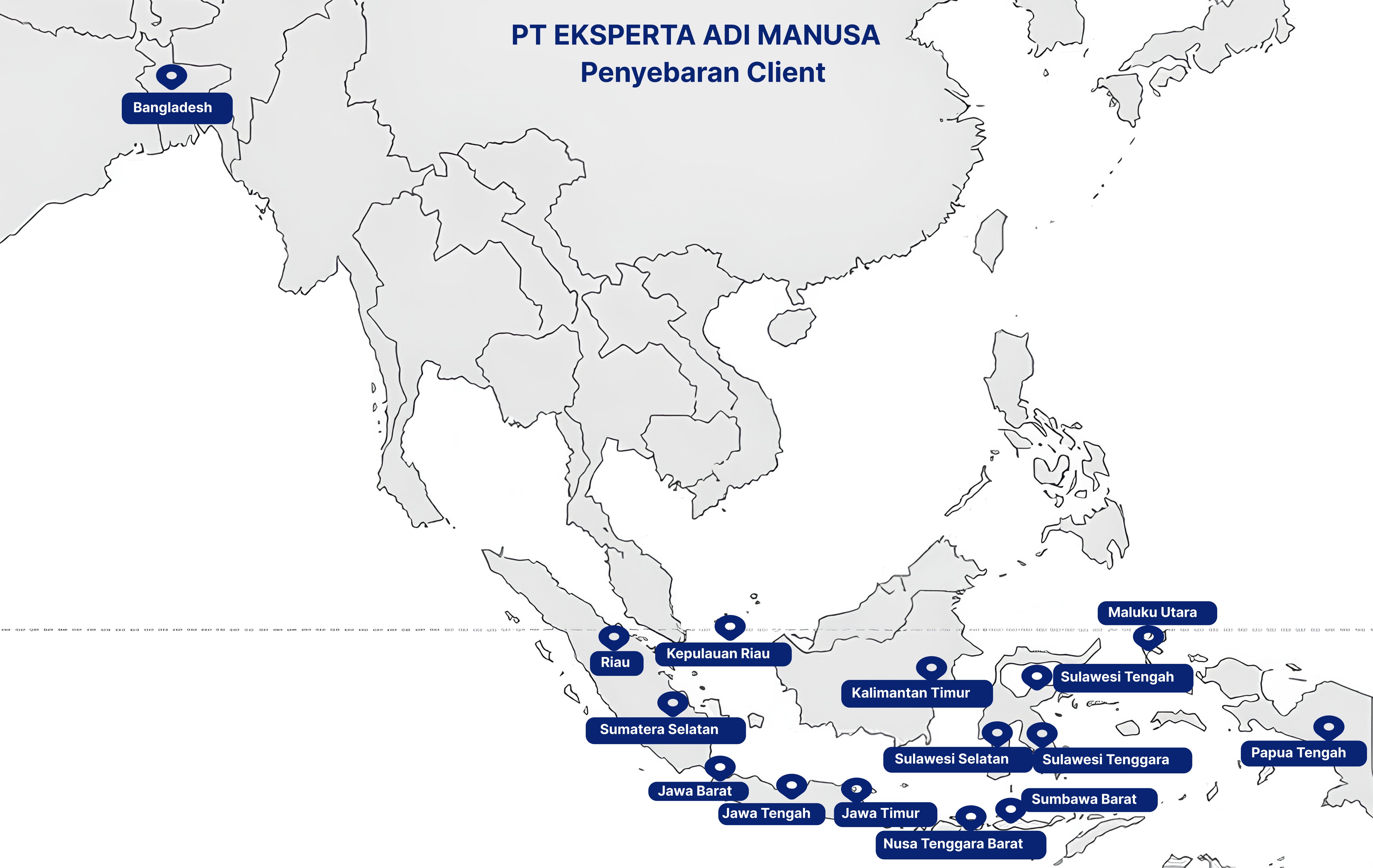 Peta Persebaran Client PT Eksperta Adi Manusa